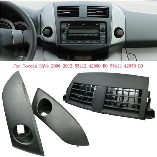 For Toyota RAV4 2006 2007 2008 2009 2010 2011 Center Dash A/C Outlet Air Vent Panel Cover 55412-42060-B0 55413-42070-B0 sayaragear