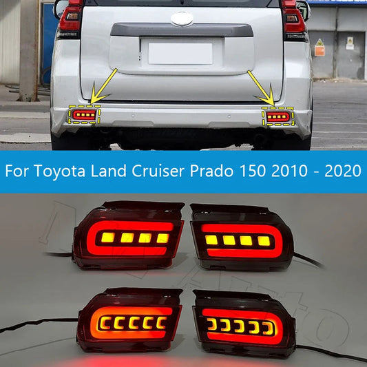 LED Rear Fog Lamp For Toyota Land Cruiser Prado 150 LC150 FJ150 GRJ150 2010-2020 Rear Bumper Reflector Lights Brake Light sayaragear