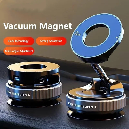 Strong Magnetic Phone Holder Foldable Design 360° Adjustable Vacuum Car Mount For Cell Phone For iphone Live Streaming sayaragear