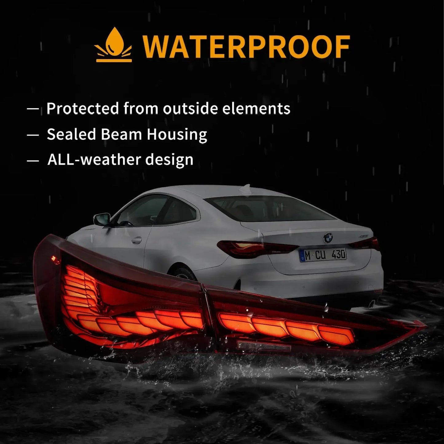 VLAND 2020-2022 4 Series 2nd Gen G22/G23/G26 OLED Tail Lights Dynamic Welcome Lighting Rear Lamp Assembly sayaragear