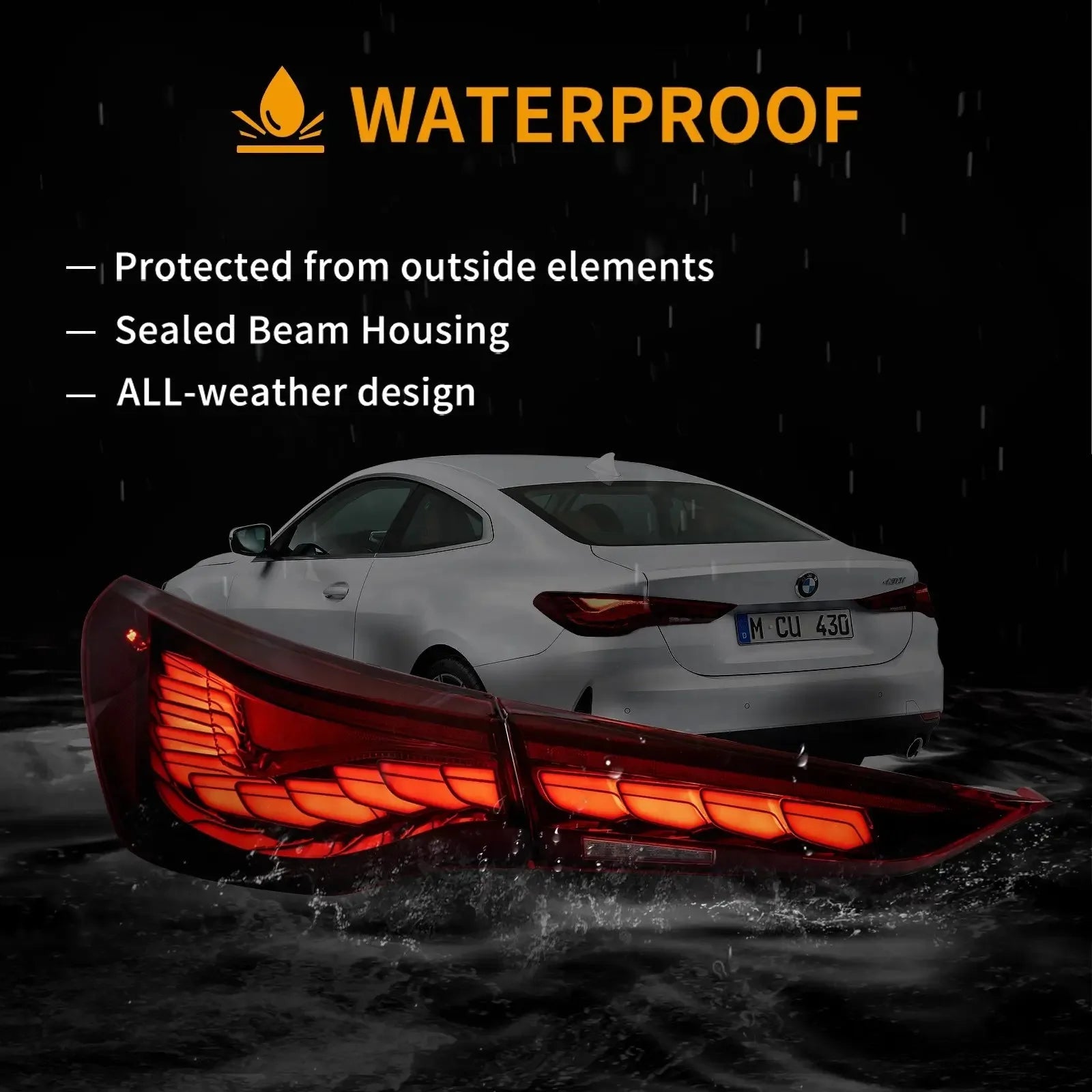 VLAND 2020-2022 4 Series 2nd Gen G22/G23/G26 OLED Tail Lights Dynamic Welcome Lighting Rear Lamp Assembly sayaragear