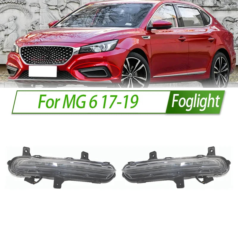 For MG 6 MG6 17-19 Foglight Car Fog Light Assembly LED/ Halogen Front Bumper Fog Lamp Kit Replacement with Waterproof Housing sayaragear