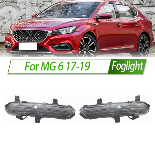 For MG 6 MG6 17-19 Foglight Car Fog Light Assembly LED/ Halogen Front Bumper Fog Lamp Kit Replacement with Waterproof Housing sayaragear