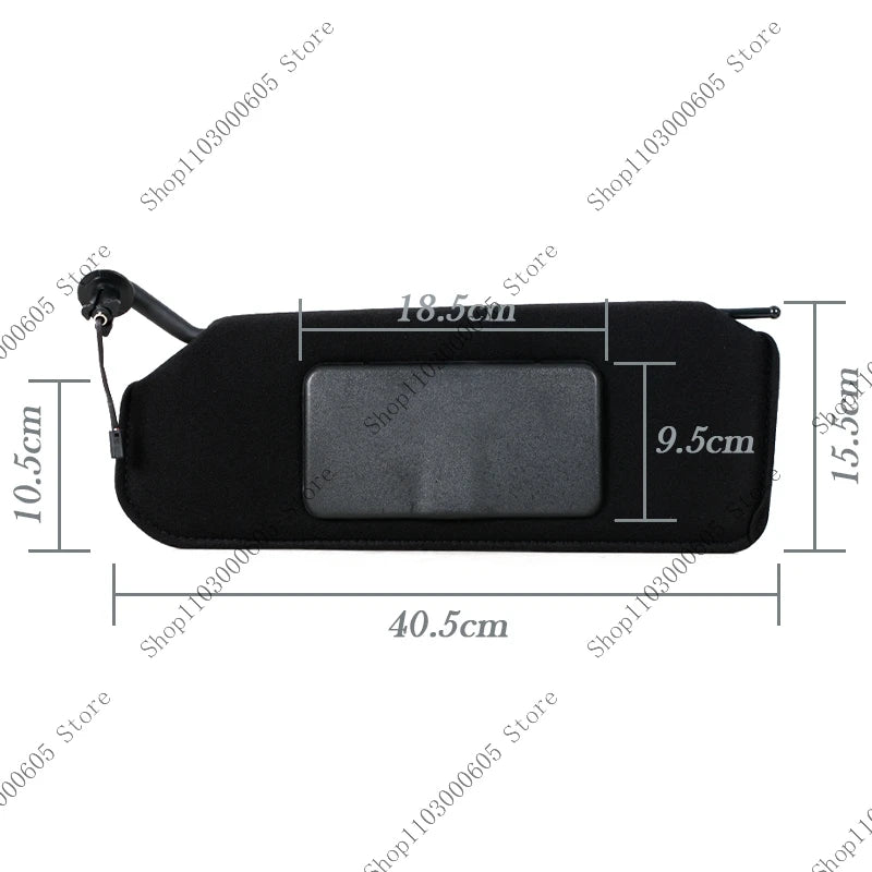 For Chevrolet Corvette C5 1997-2004 Auto Accessories Cabin Interior Black Sun Visor with Vanity Mirror and Light 10442033 - sayaragear