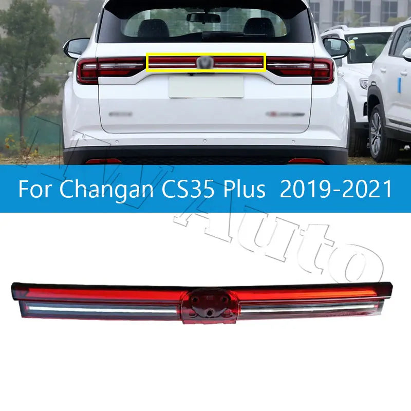Car Rear Tail Light For Changan CS35 Plus 2019-2021 Tailgate Trim Rear Center Trim Fake Lights Panels Car Accessories sayaragear