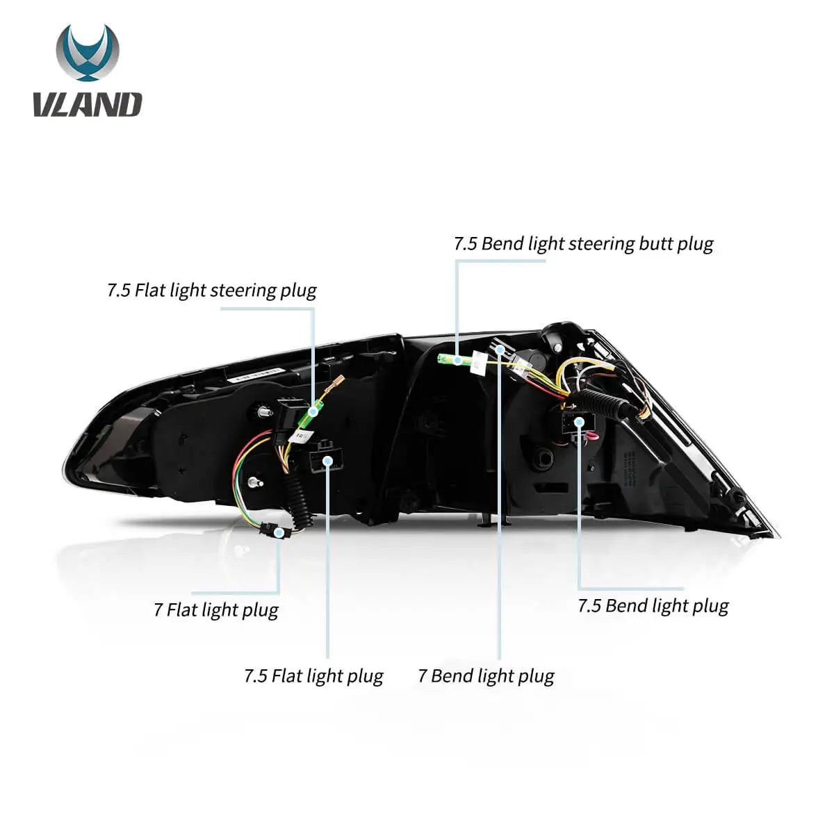 VLAND LED Tail Lights For 13-21 VW Golf MK7 MK7.5 Hatchback Sequential Turn Signal Rear Lamp Assembly sayaragear