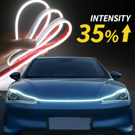 XINFOK LED Car Hood Lights Strip Universal Auto Decorative Atmosphere Lamps Ambient Lights For Car Daytime Running Lights DRL 12 sayaragear