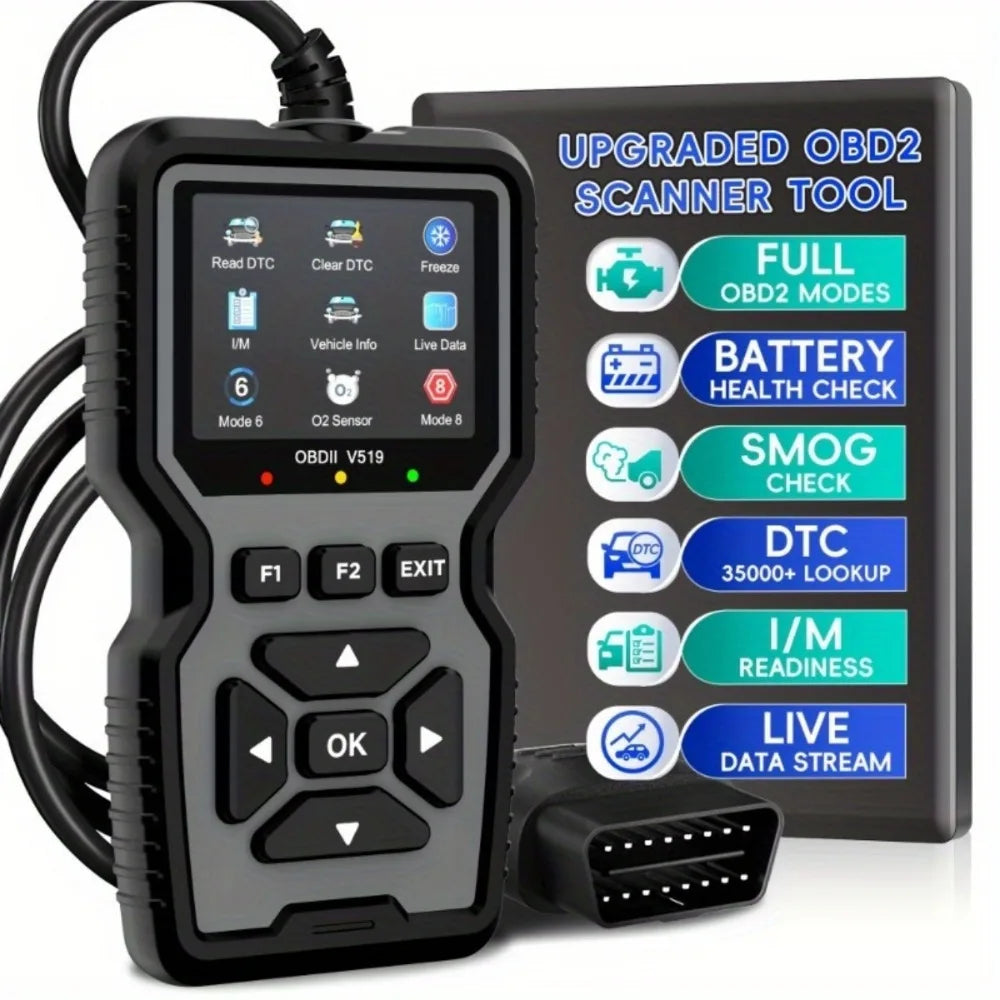 Check Engine System V519 Battery Tester Car OBD2 Code Reader OBD II EOBD Scanner Fault Code Clear Car Diagnostic Tools sayaragear