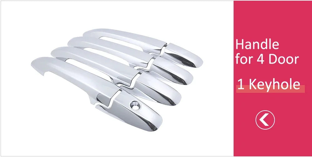 for Honda Civic 8 2006 2007 2008 2009 2010 2011 Luxurious Chrome Door Handle Cover Trim Catch Car Stickers Accessories Garnish sayaragear