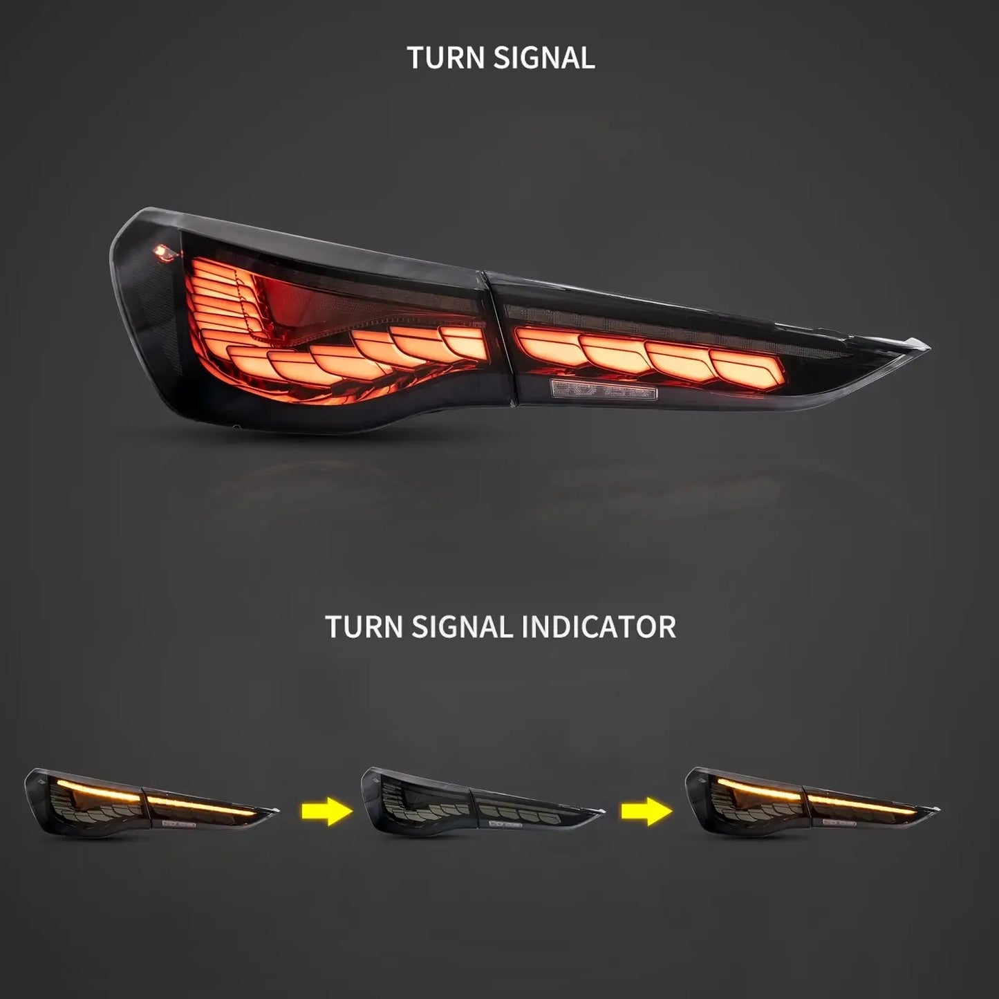 VLAND 2020-2022 4 Series 2nd Gen G22/G23/G26 OLED Tail Lights Dynamic Welcome Lighting Rear Lamp Assembly sayaragear