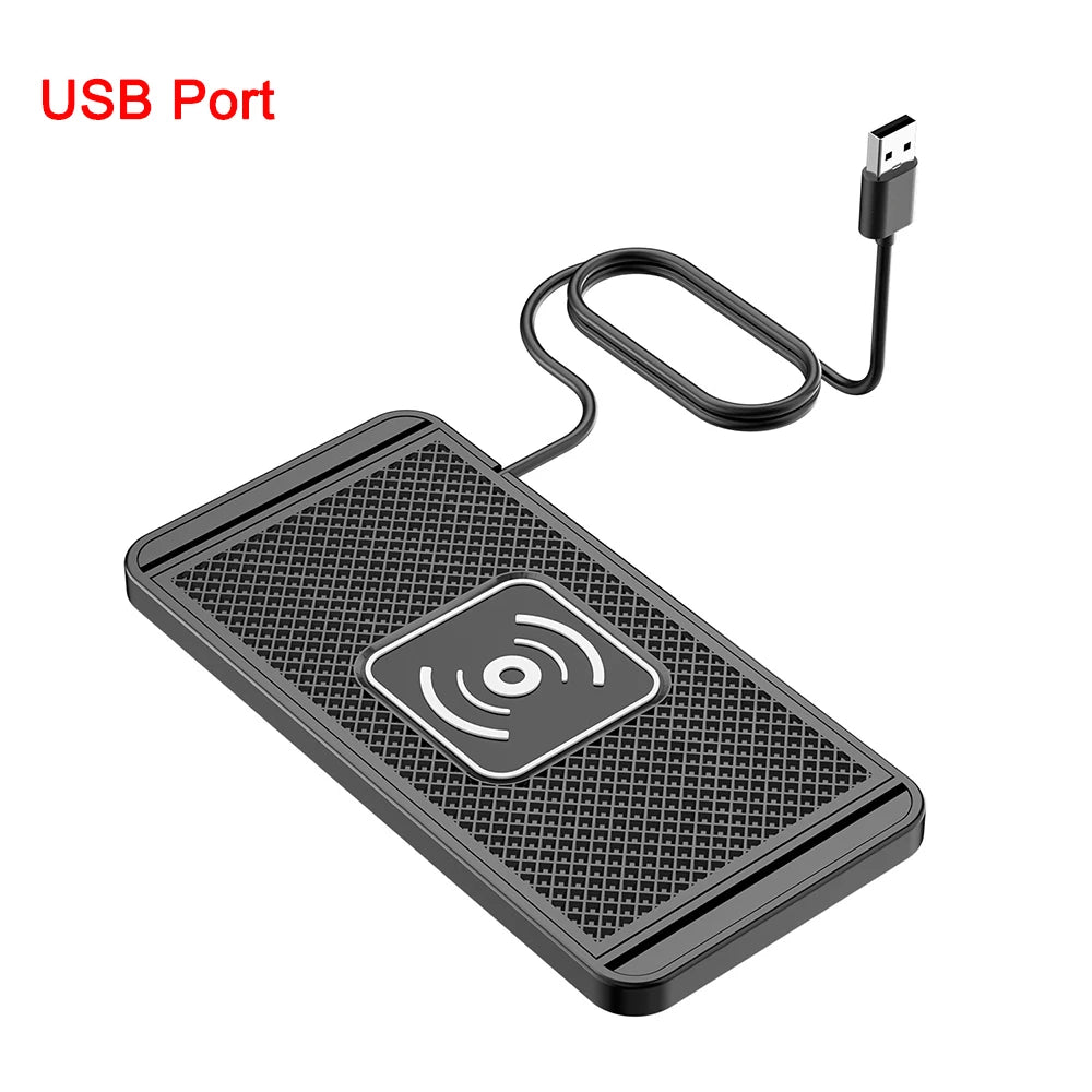 Car Wireless Charger for Iphone 16 15 15 Pro Max 14 13 12 X Samsung S24 S23 Wireless Car Charger Silicone Pad Stand Fast Charger sayaragear