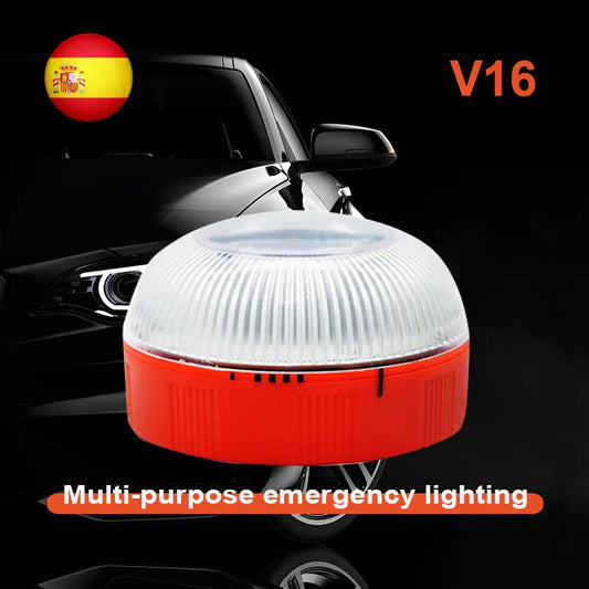 LED Car Emergency Light V16 Flashlight Magnetic Induction Strobe Road Accident Lamp Beacon Safety Accessory Rechargeable sayaragear