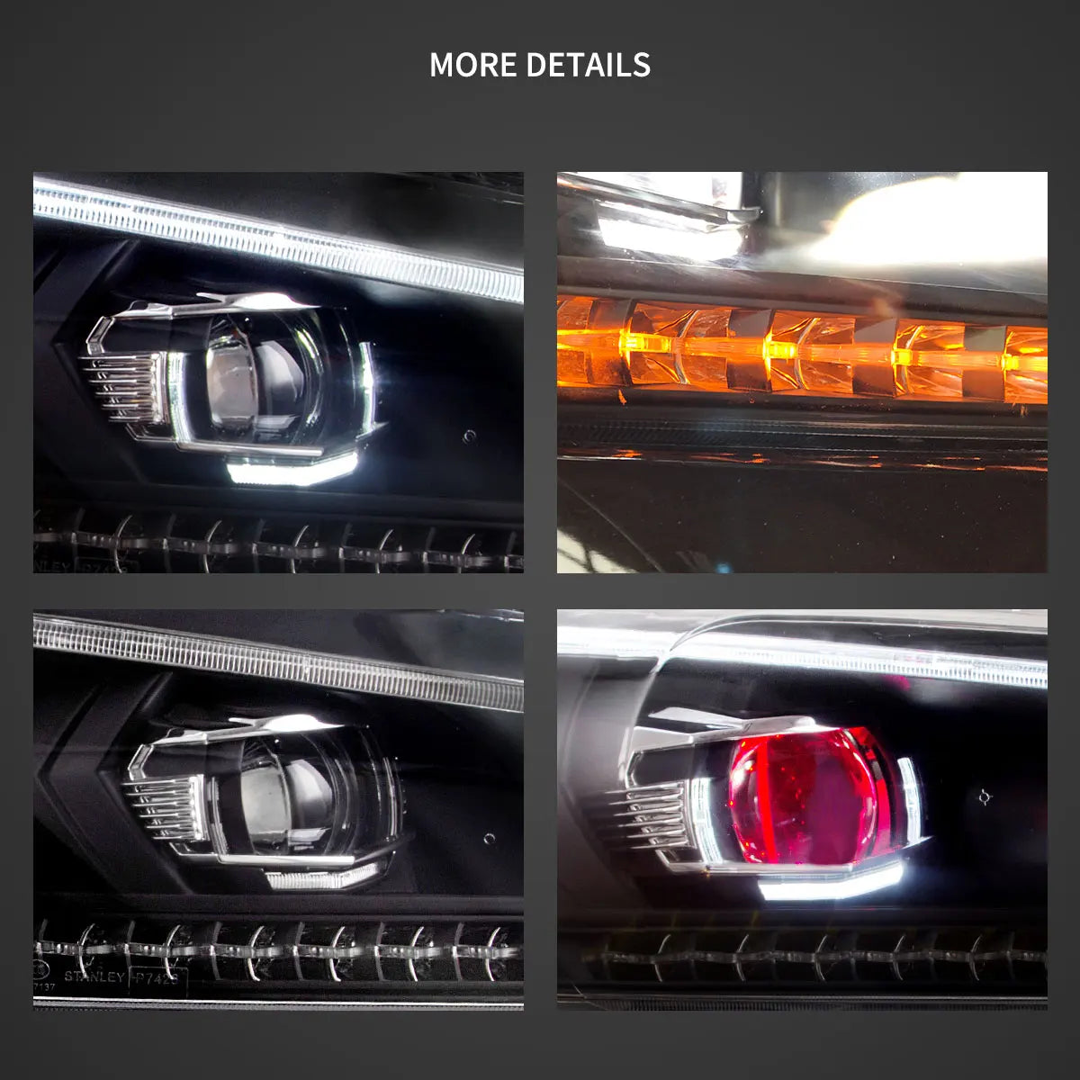 VLAND Projector Headlights Black for 2008-2012 Honda Accord Sedan 8th Generation, Stylish Replacement Front Lamp Assembly sayaragear