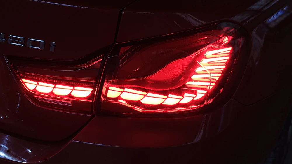 Vland 14-20 BMW 4 Series F32 F33 F36 M4 F82 F83 Full LED Tail Lights GTS Style Rear Lamp Assembly Plug and Play Upgrade Replacem sayaragear