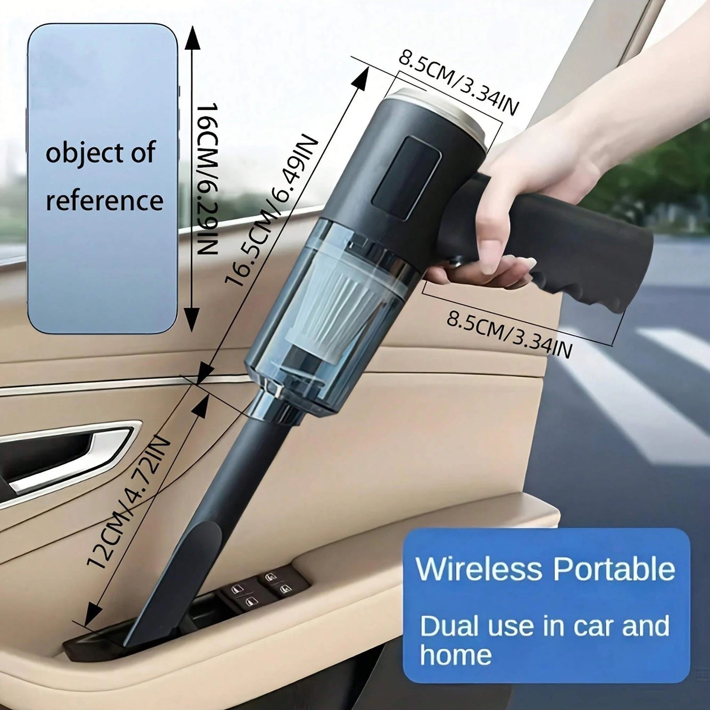 3 In 1 Integrated Suction And Blowing Vacuum Combination Vacuum Cleaner USB Charging Small Car Household Vacuum Cleaner sayaragear