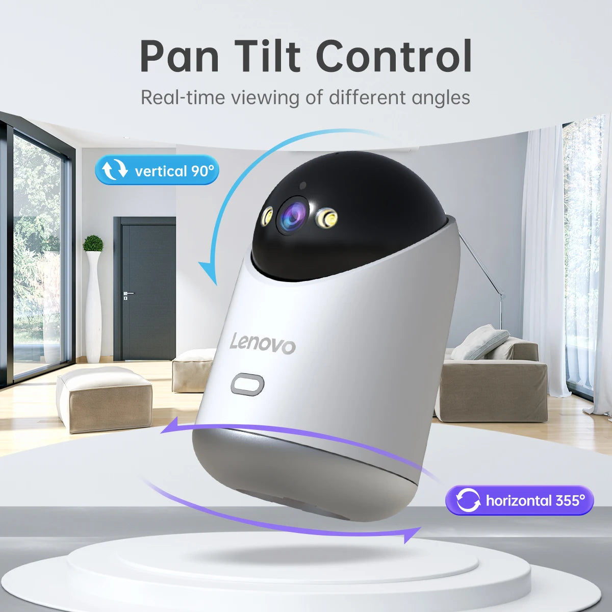 Lenovo 5MP WiFi Camera Smart Home Indoor IP Camera Full Color Night Auto Tracking Security CCTV Surveillance Baby Monitor sayaragear