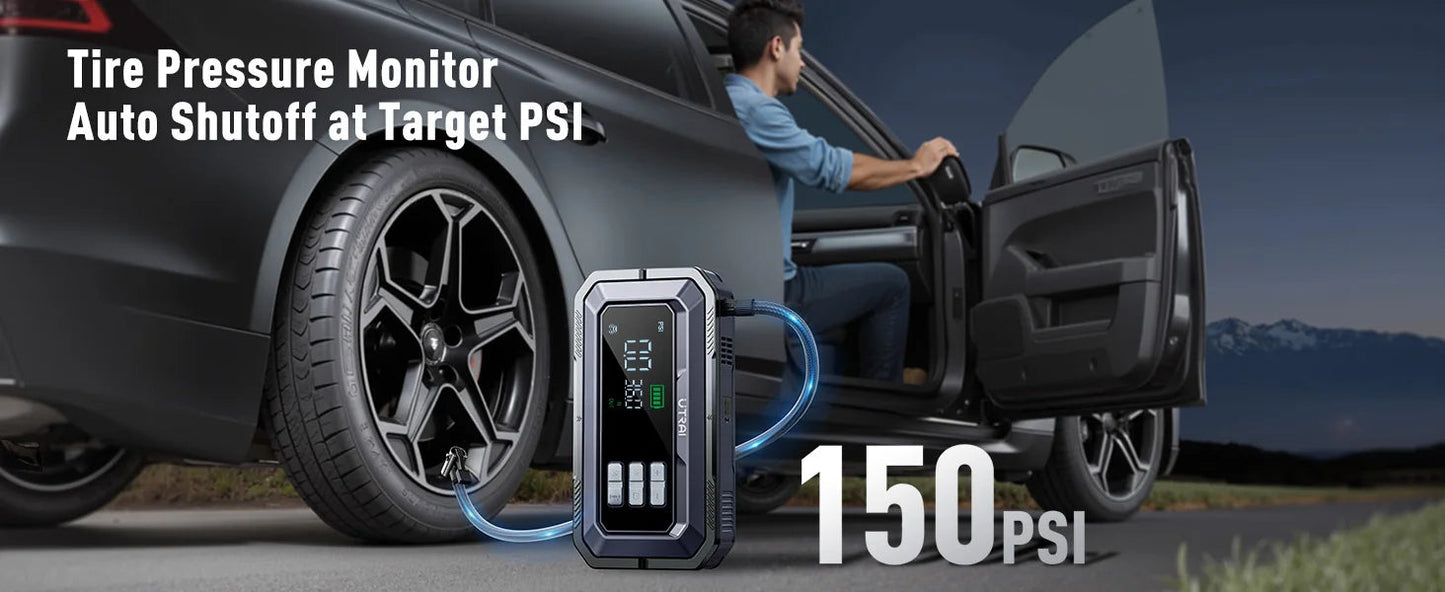 UTRAI All-in-One 7000A Car Jump Starter with Air Compressor &  OBD Diagnosis & Outdoor Camping Lights Emergency Boosters sayaragear