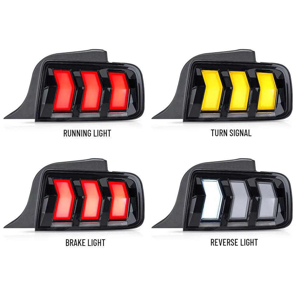 Vland Mustang 2005–2009 RGB LED Tail Lights with Sequential Turn Signal sayaragear