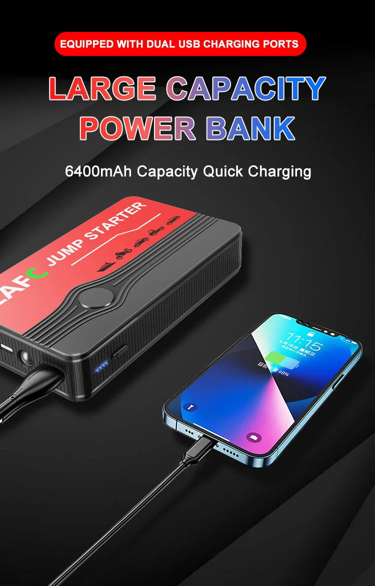 Car Jump Starter 2000A Power Bank Portable Car Battery Charger for 12V Auto Starting Device Petrol Diesel Emergency Booster sayaragear