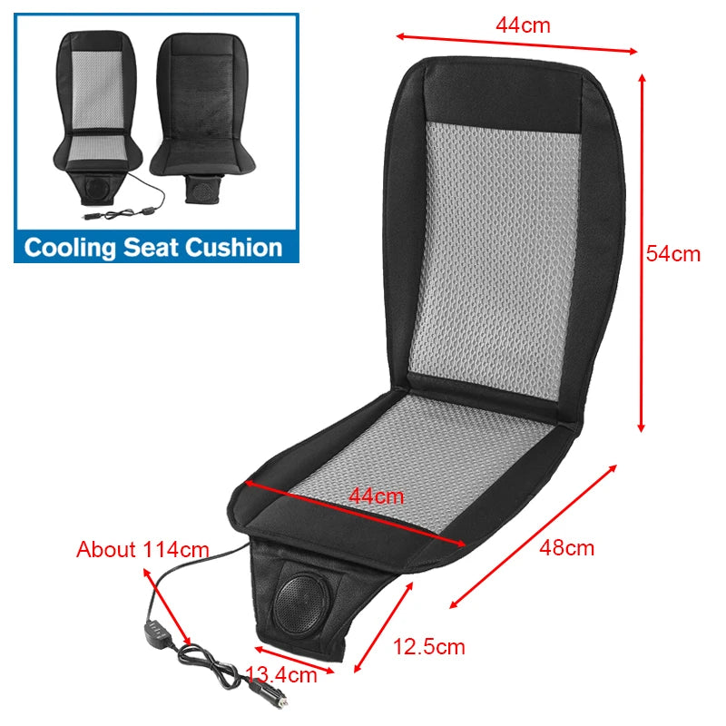 DC 12V 3D Spacer Car Summer Cool Air Seat Cushion With 8Fan Fast Blowing Ventilation Seat Cooling Pat Refrigerated Seat sayaragear