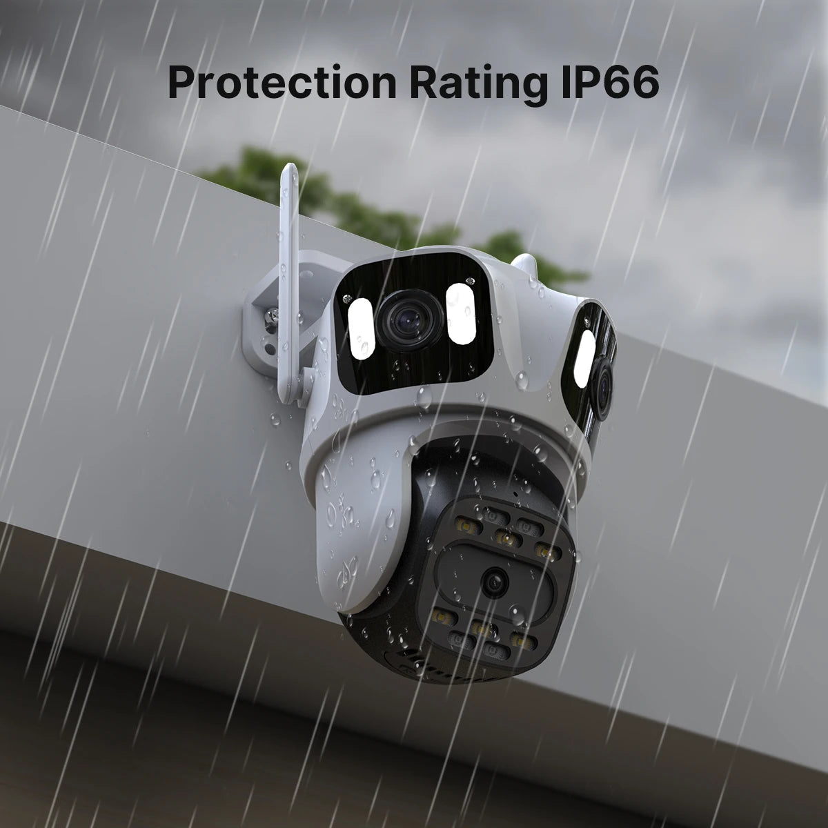 Three Lens PTZ IP Camera Outdoor HD Three Screen WiFi Security Camera Auto Tracking Dual Len Wirelss CCTV Camera iCsee sayaragear