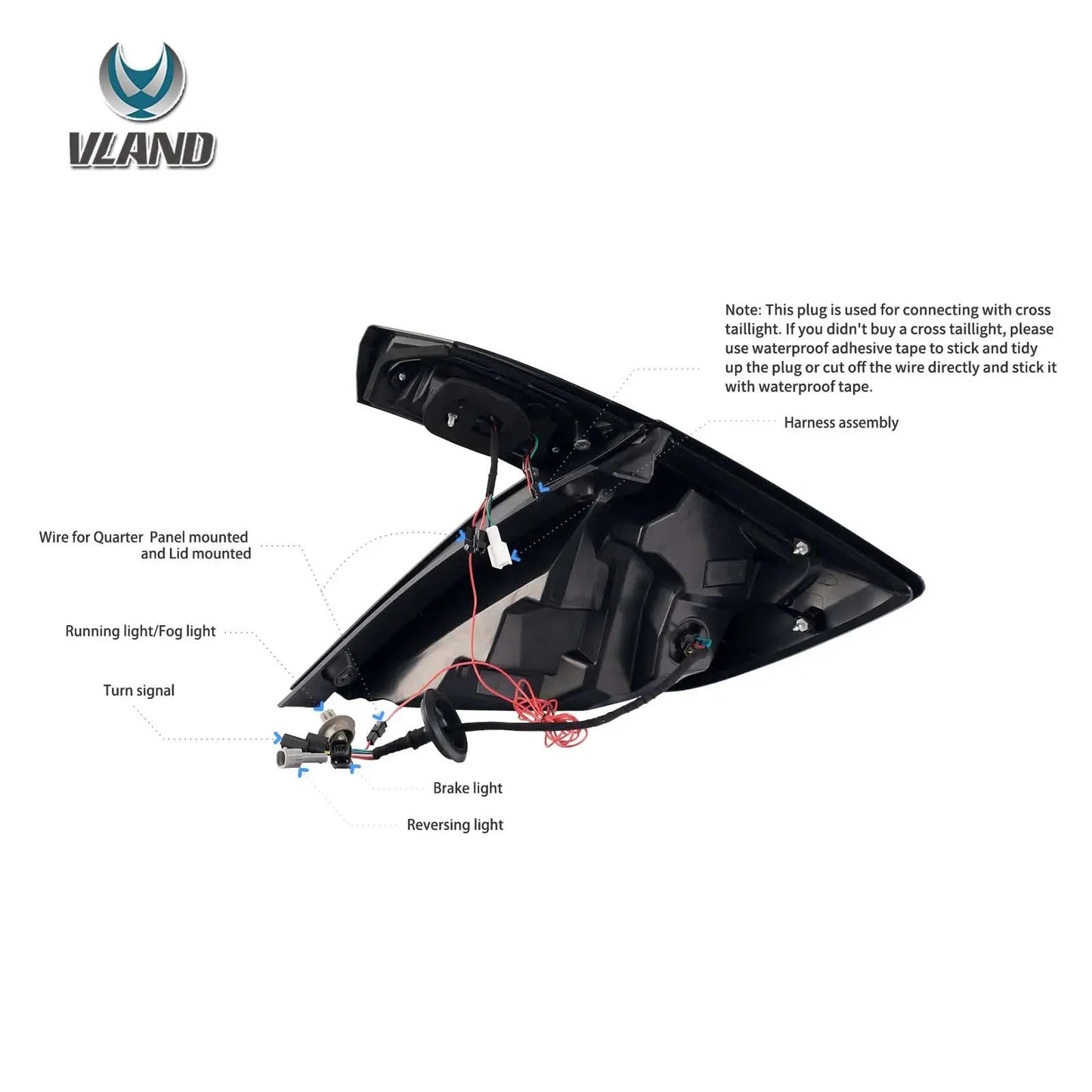Vland 18-21 Civic 10th Gen (FK4/FK7/FK8) Hatchback II LED Tail Lights With Dynamic Welcome Lighting Smoked sayaragear