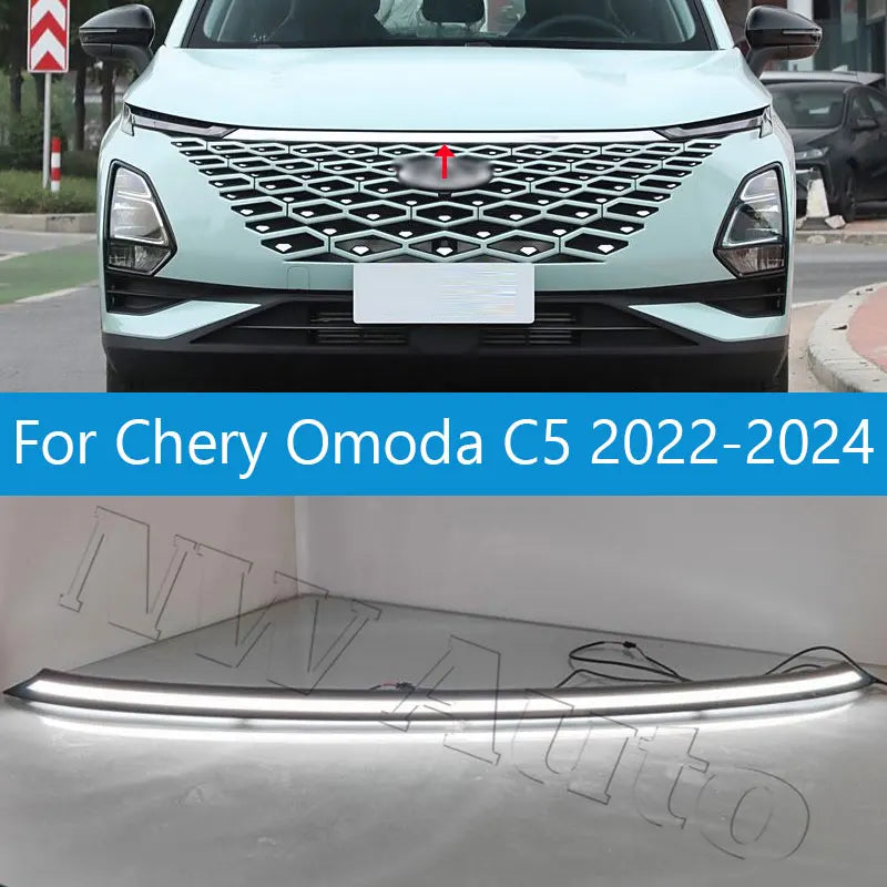 Front Bumper Head Light Head Lamp Grill Light For Chery Omoda C5 2022-2024 LED Daytime Running Light Headlight Headlamp sayaragear