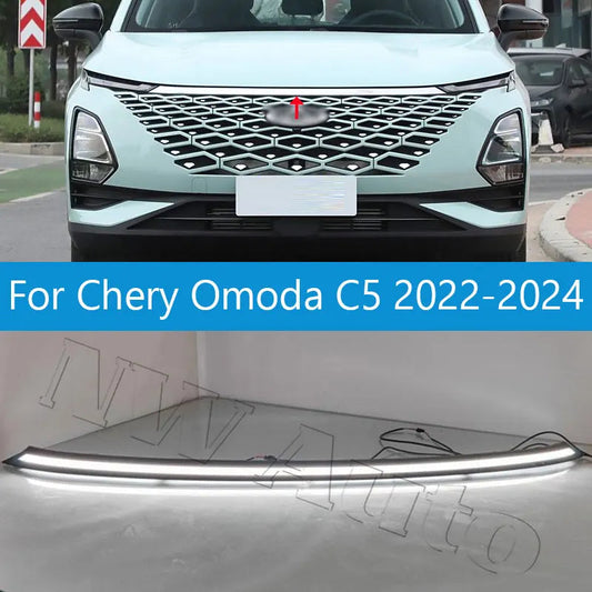 Front Bumper Head Light Head Lamp Grill Light For Chery Omoda C5 2022-2024 LED Daytime Running Light Headlight Headlamp sayaragear