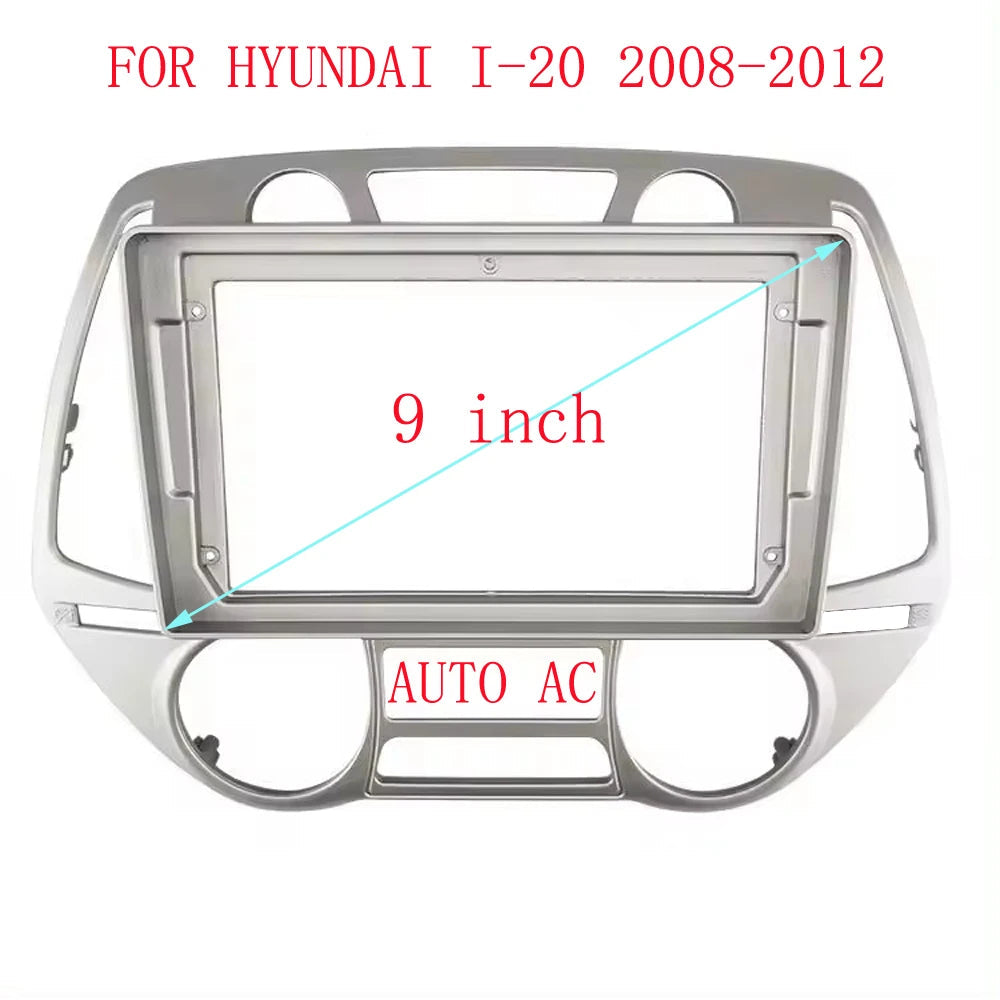 Car 9 Inch Radio Fascia For HYUNDAI I20 2008-2012 Frame Android 2Din MP5 Player Stereo Panel sayaragear