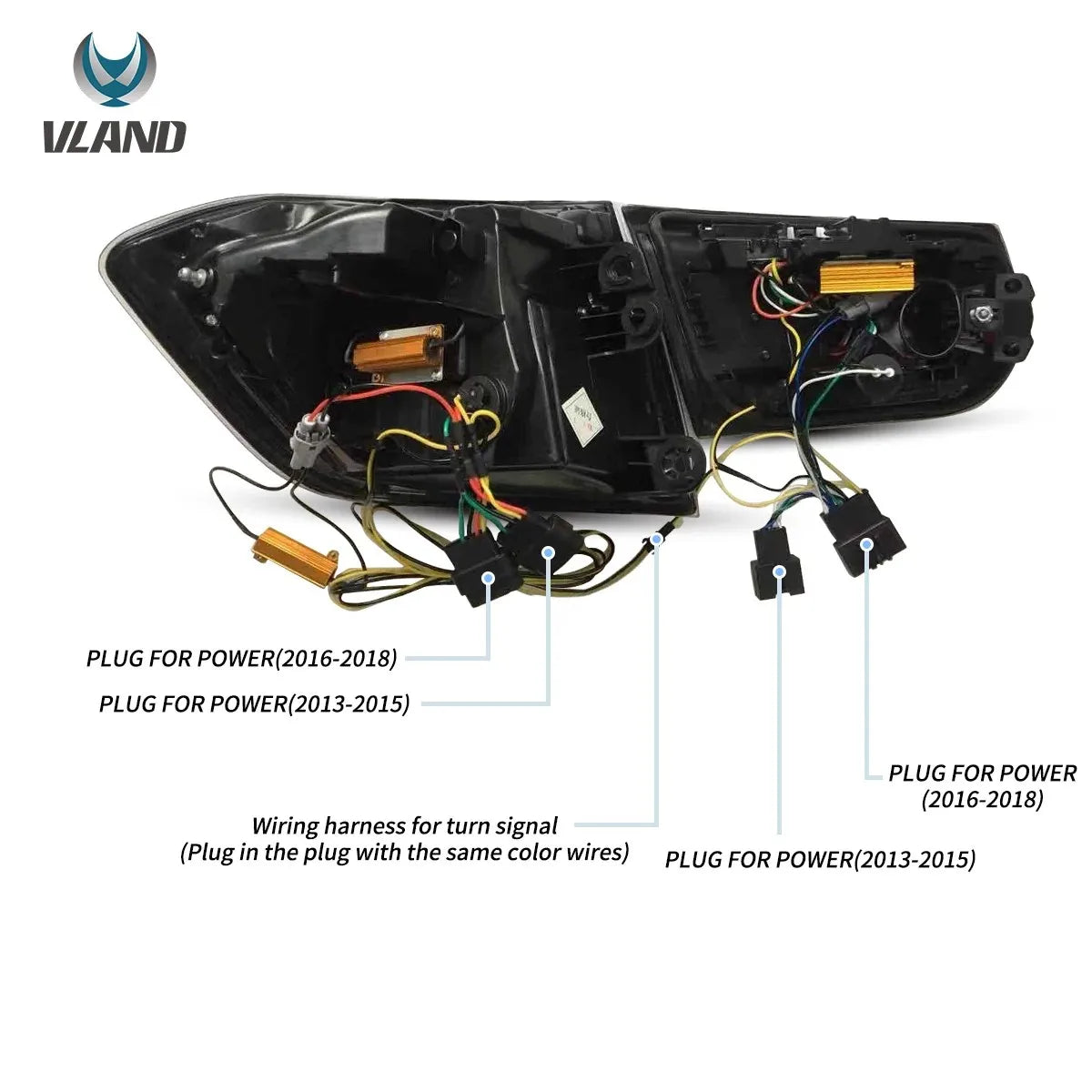 Vland 12-19 3 Series 6th Gen (F30 F80) LED Tail Lights With Sequential Amber Turn Signal sayaragear