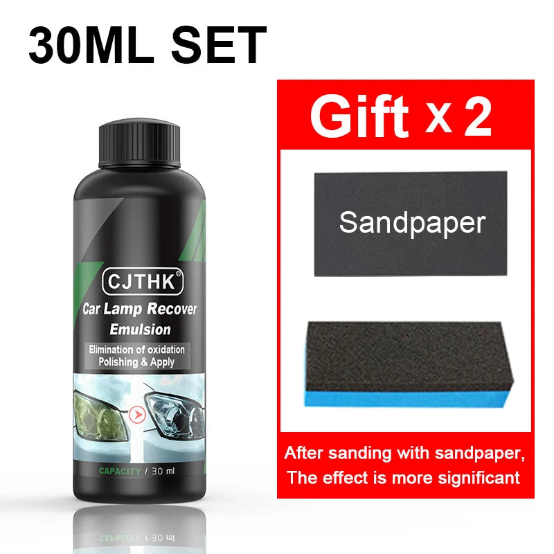 Car Headlight Restoration Polishing Kits Headlamp Scratch Remover Repair Cleaning Paste Remove Oxidation Headlight Polish Liquid sayaragear
