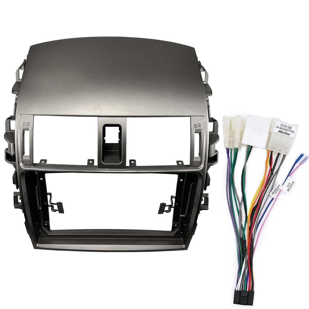 HAOCHEN 9INCH Car DVD Fascia Multimedia For TOYOTA 2006-2011 COROLLA 2 Din MP3 MP5 Video Audio Stereo Panel Frame Cables Harnes sayaragear