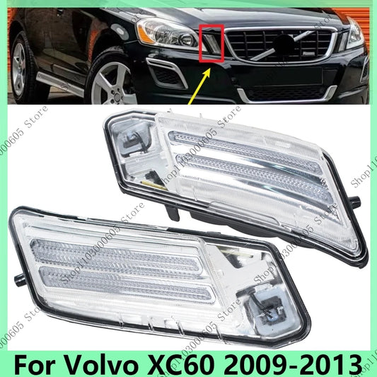 Car Front Side Bumper Corner Light Daytime Running Light Turn Signal Lamp Fog Light For Volvo XC60 2009 2010 2011 2012 2013 - sayaragear