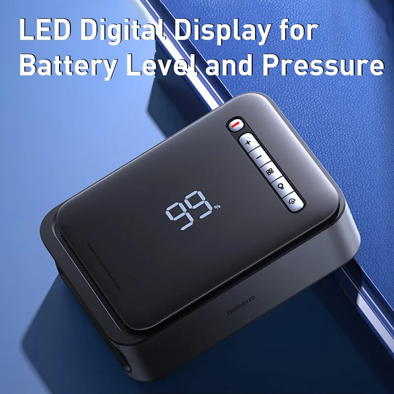 Baseus 2 In 1 Car Jump Starter Power Bank Air Compressor Inflator Pump 1000A Portable Power Station Car Battery Charger Booster sayaragear