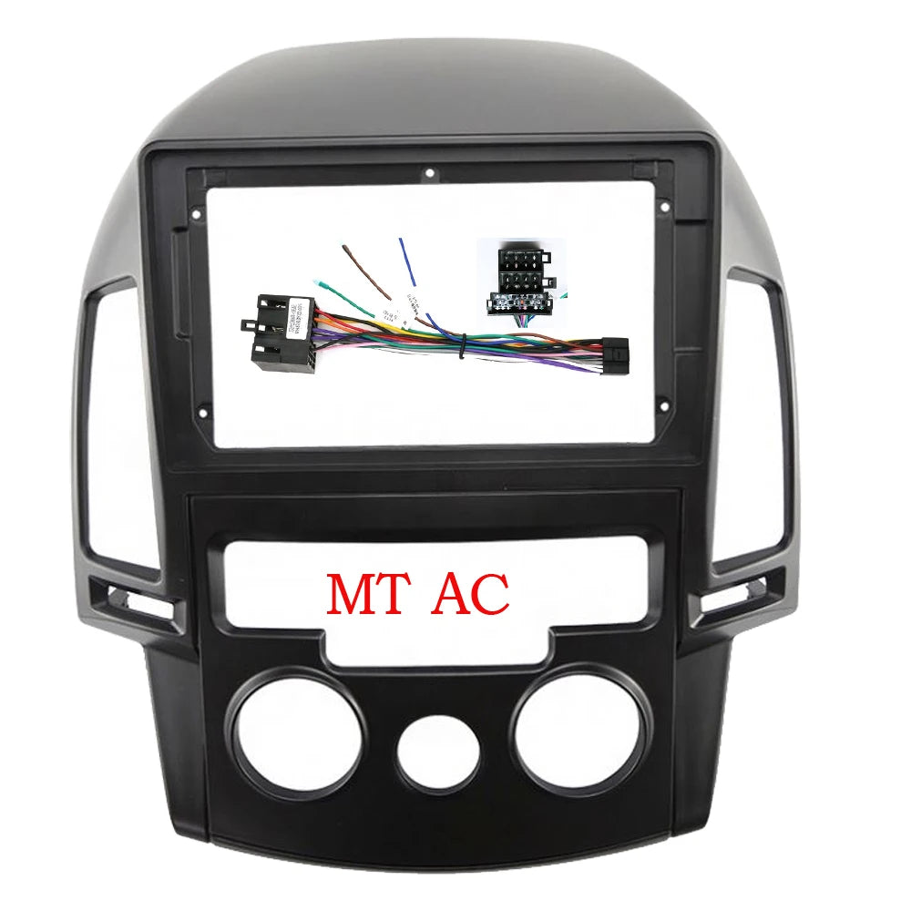 Car Radio Fascia Frame For Hyundai i30 1 FD 2007-2011 9 inch 2DIN Stereo Panel Harness Wire Connector Power Cord Cable Adapter sayaragear