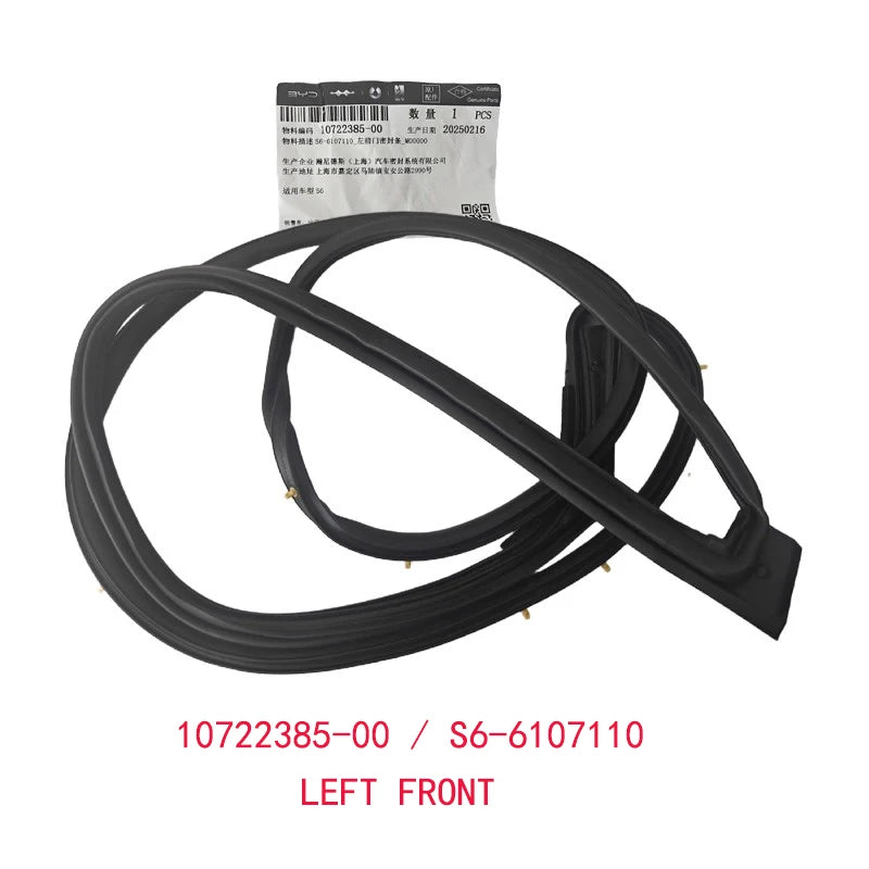 Window Glass Sealing Strip for BYD S6 Glass Adhesive Tape Rubber Seal Car Accessories 10722385-00  10722386-00 sayaragear