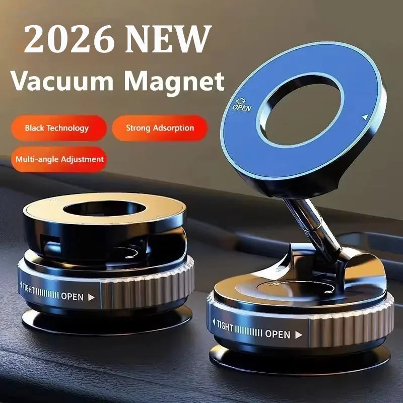 New Magnetic Vacuum Phone Bracket 360° Adjustable Holder Strong Suction Cup Navigation Design Car Universal Stand Holder 2026 sayaragear