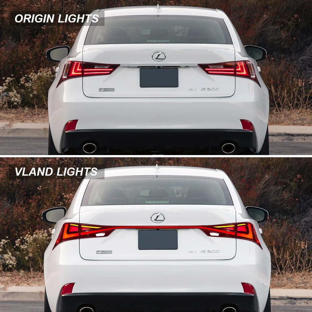 Vland 14-20 IS 250 200t 300h F Sport LED Tail Lights Unique Design Rear Lamp Assembly Upgrade Replacement sayaragear