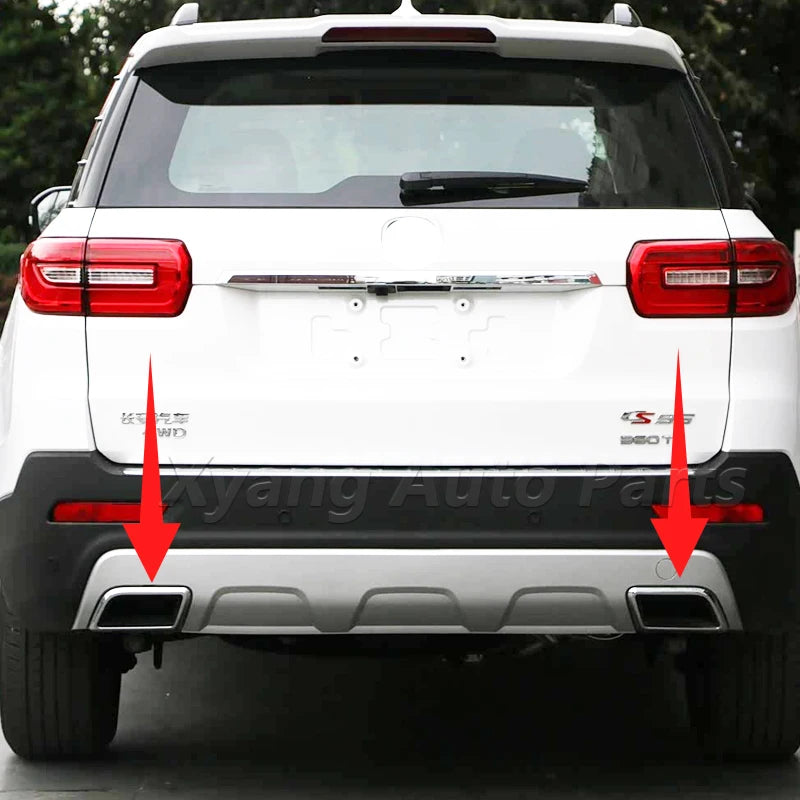 Exhaust Pipe Decorative Trim Rear Bumper Trim For Changan cs95 2804105-AP01 2804106-AP01 sayaragear