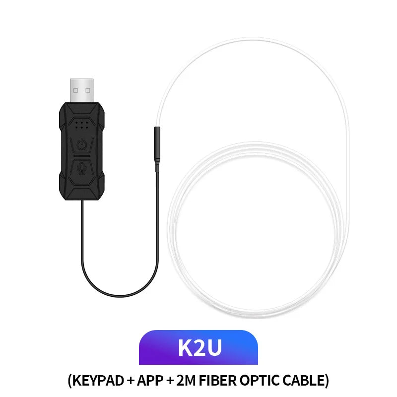 1/2/3/4/5M Car Interior RGB LED Light Strip Ambient Neon Invisible Light USB Fiber Optic Atmosphere Lamp Support APP Control sayaragear