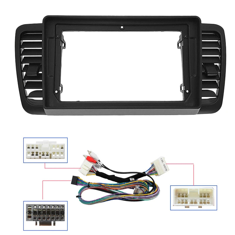 For  left Steering Wheel Subaru Legacy Outback 2004-2009 Car Radio Frame Fascia Panel 9 inch Android Facia Bezel Plate Trim sayaragear
