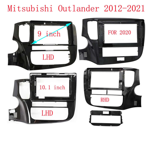 9/10.1 inch 2 Din Car Stereo Radio Fascia Panel Audio Frame Cover Trim Kit Face Bezel For Mitsubishi Outlander 2012-2020 2021 sayaragear