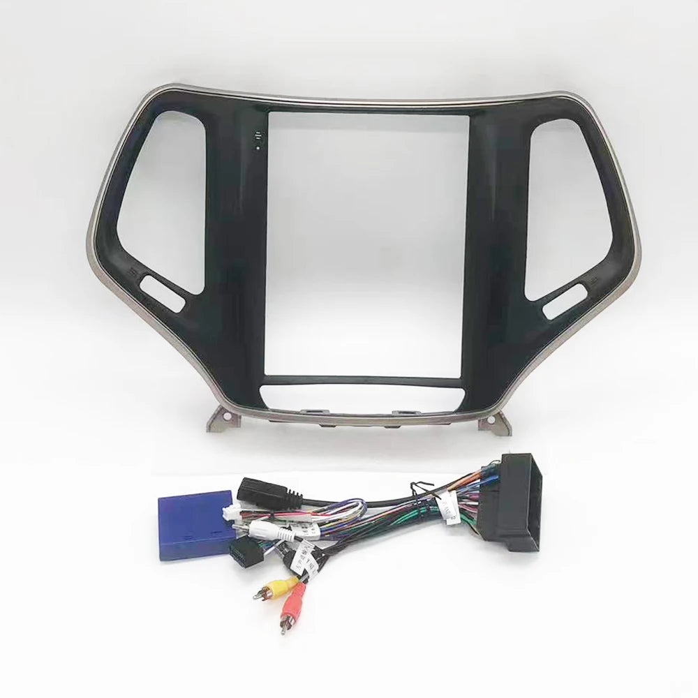 HAOCHEN 9.7 Inch Car radio Frame Fascia Installatio Player Panel Frame 2 Din Head Unit Fascia  For Jeep Cherokee 2014 - 2018 sayaragear