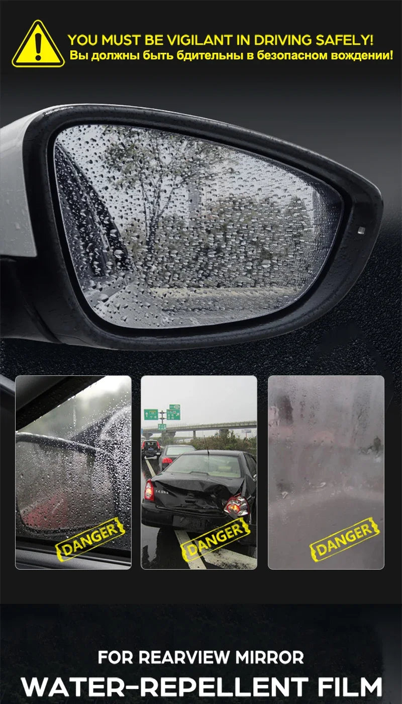 Full Cover Anti Fog Rainproof Film for Toyota Fortuner 2005 -2020 AN50 AN60 AN150 AN160 Hilux SW4 SR5 Rearview Mirror Protective sayaragear