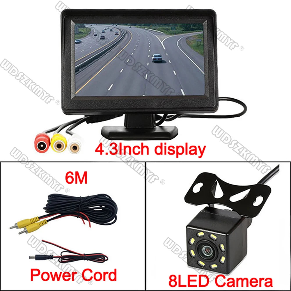 Easy Installation 4.3Inch or Rear View Camera Monitor Screen Reversing Camera for Car Parking Parking System Camera for Vehicle sayaragear