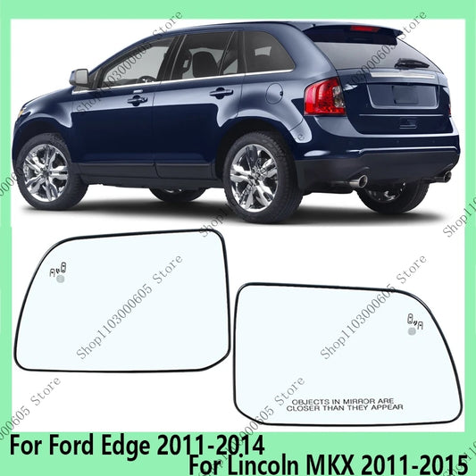 For Ford Edge 2011-2014 For Lincoln MKX 2011-2015 US Version Car Exterior Rear View Mirror Glass Lens Heated Rear View Mirror - sayaragear