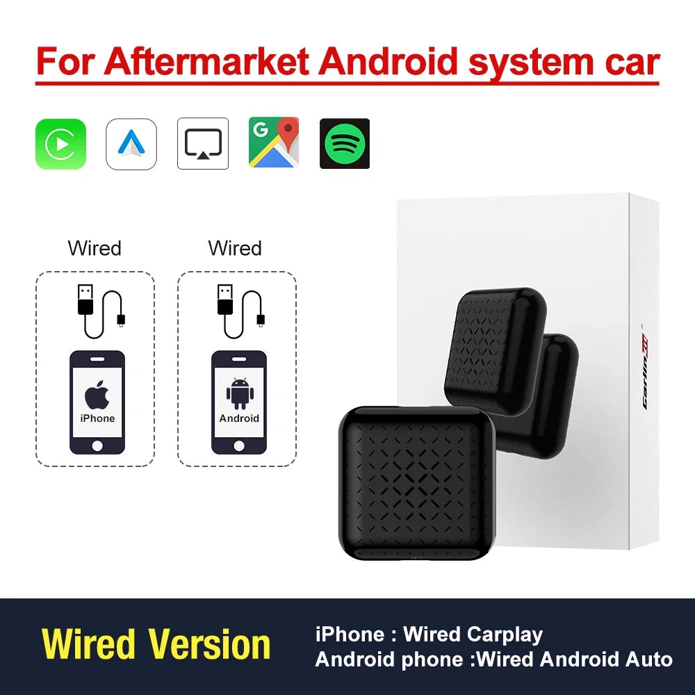 Carlinkit Wireless CarPlay Activator & Android Auto Wired USB Dongle AI Box for Android Radio Unit Bluetooth Charger Mirrorlink sayaragear