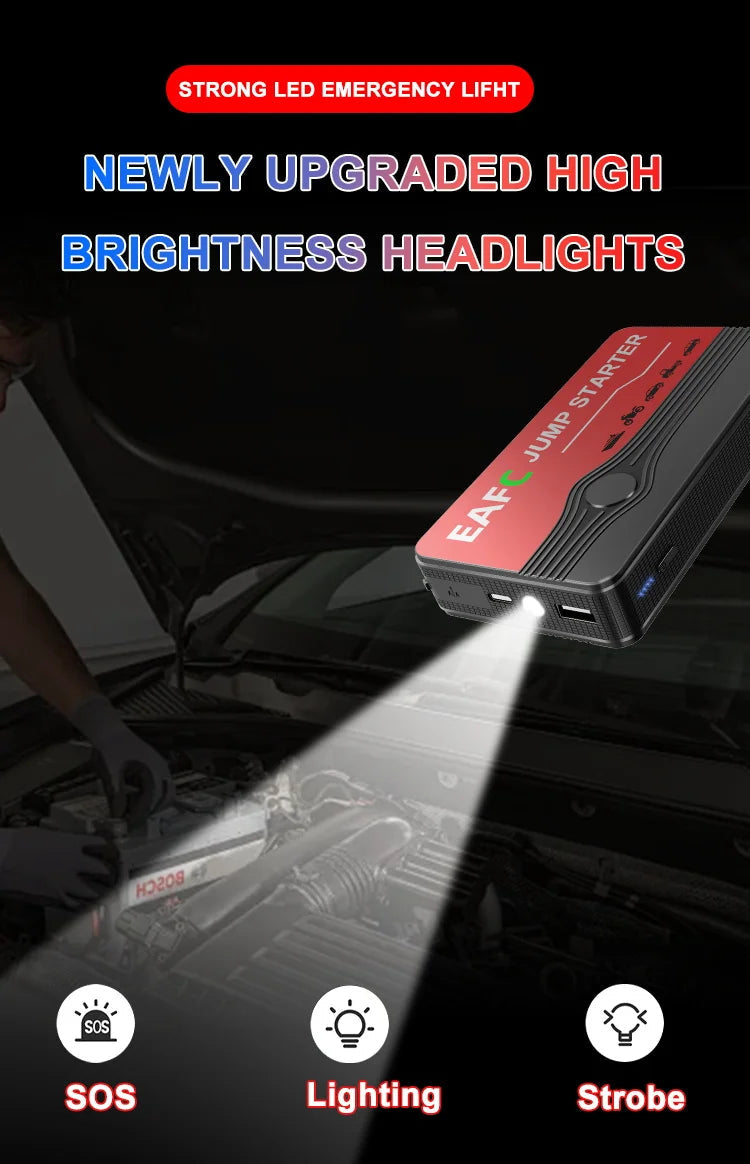 Car Jump Starter 2000A Power Bank Portable Car Battery Charger for 12V Auto Starting Device Petrol Diesel Emergency Booster sayaragear