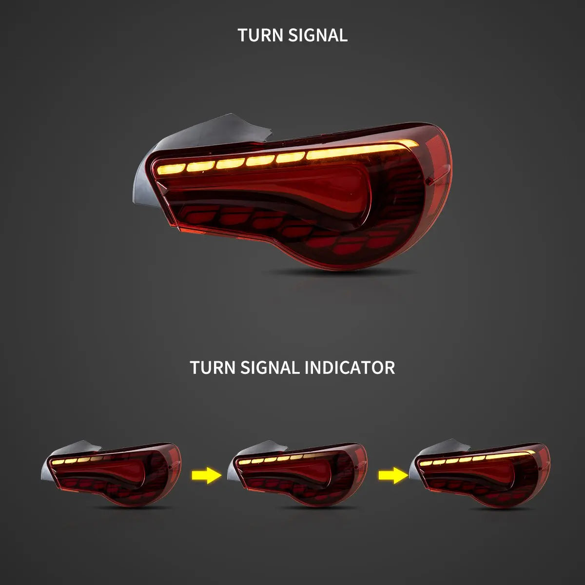 Vland 12-20 Toyota 86 GT86 FT86 13-20 Subaru BRZ 13-20 Scion FR-S LED Tail Lights Sequential Turn Signal With Dynamic Welcome Li sayaragear