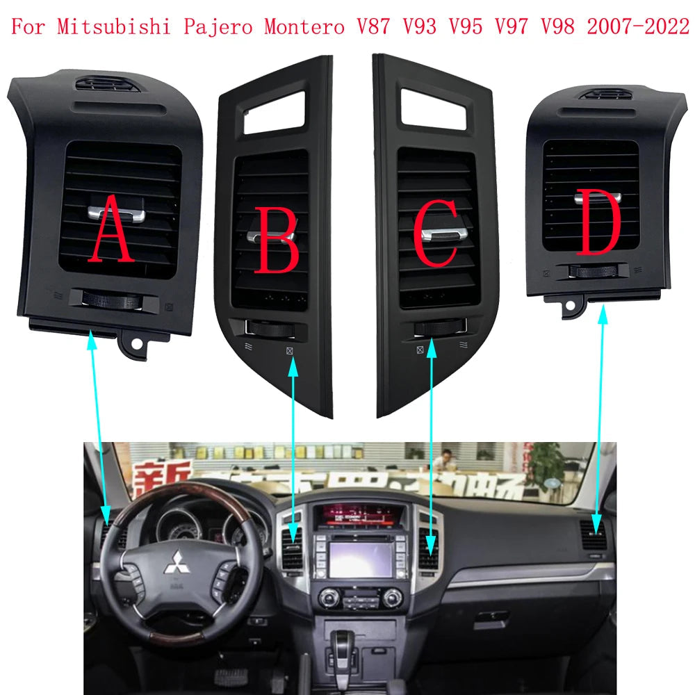 1PCS Instrument Panel Board A/C Air Conditioner For Mitsubishi Pajero Montero V87 V93 V95 V97 V98 2007-2022 Air Vent Outlet sayaragear
